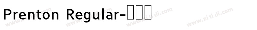 Prenton  Regular字体转换